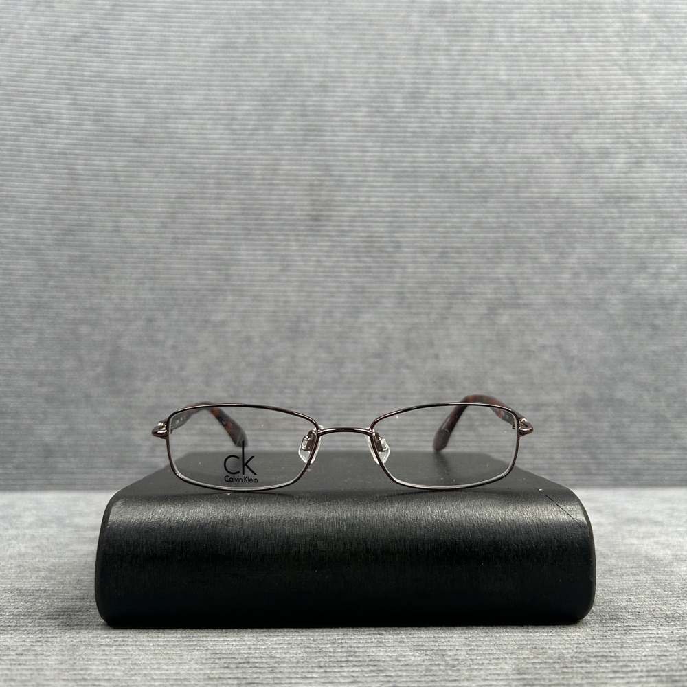 Calvin Klein CK5299 210 Rectangular y2k Eyeglasses Brown Tortoiseshell 47-16-130